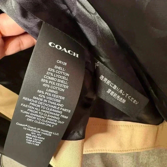 BNWT COACH Trench Coat Size XS - Picture 8 of 10